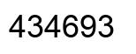 Number 434693 black image