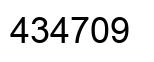 Number 434709 black image