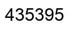 Number 435395 black image