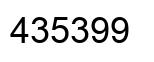 Number 435399 black image