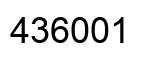 Number 436001 black image