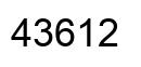 Number 43612 black image