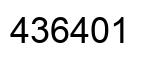Number 436401 black image
