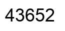 Número 43652 imagen negro
