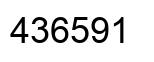 Number 436591 black image