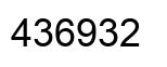 Número 436932 imagen negro