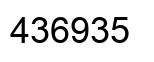 Número 436935 imagen negro