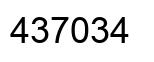 Number 437034 black image