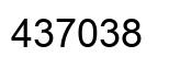 Number 437038 black image