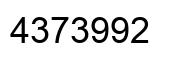 Número 4373992 imagen negro