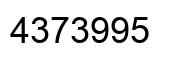 Número 4373995 imagen negro