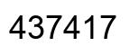 Number 437417 black image