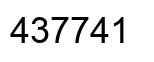 Number 437741 black image