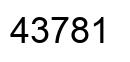 Number 43781 black image