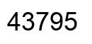 Number 43795 black image