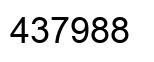 Number 437988 black image