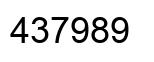 Number 437989 black image
