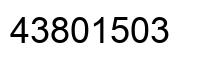 Number 43801503 black image