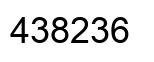 Number 438236 black image