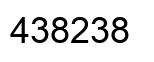 Number 438238 black image