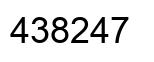 Number 438247 black image