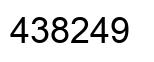 Number 438249 black image