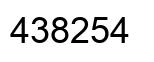 Number 438254 black image