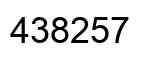Number 438257 black image