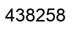 Number 438258 black image