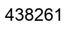 Number 438261 black image