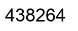 Number 438264 black image