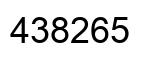 Number 438265 black image