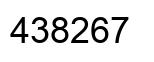 Number 438267 black image