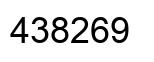 Number 438269 black image
