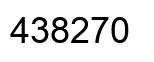 Number 438270 black image