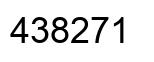Number 438271 black image