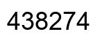 Number 438274 black image