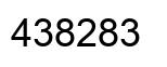 Number 438283 black image