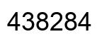 Number 438284 black image