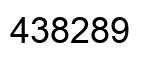 Number 438289 black image