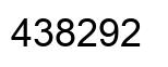 Number 438292 black image