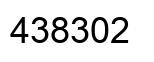Number 438302 black image