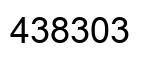 Number 438303 black image
