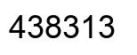 Number 438313 black image
