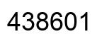 Number 438601 black image