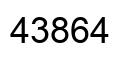 Número 43864 imagen negro