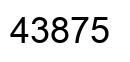 Número 43875 imagen negro