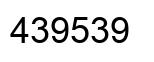 Number 439539 black image