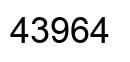 Number 43964 black image