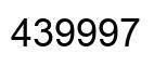Number 439997 black image